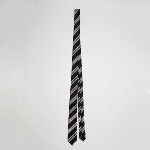 【残りわずか】Striped Silk Tie(BROWN)