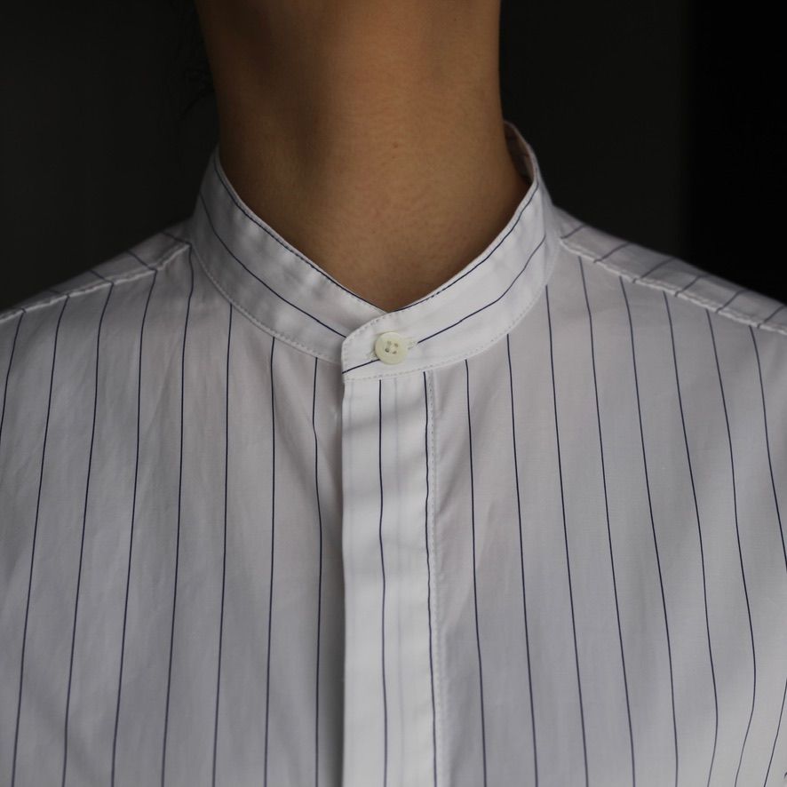 YOKE - 【残り一点】Striped Band Collar Shirts(MIDDLE) | ACRMTSM