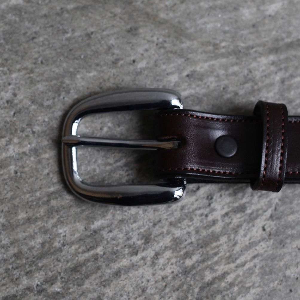 【残りわずか】1 Round Raised Belt(HAVANA×NICKEL)