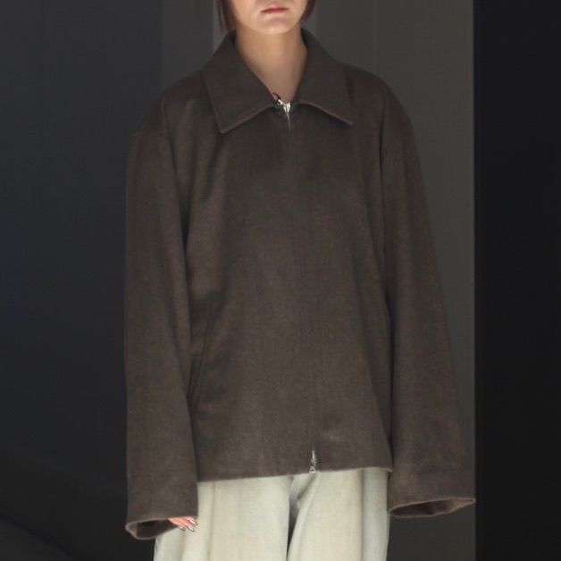 【残り一点】Wool Doeskin Zip Short Jacket