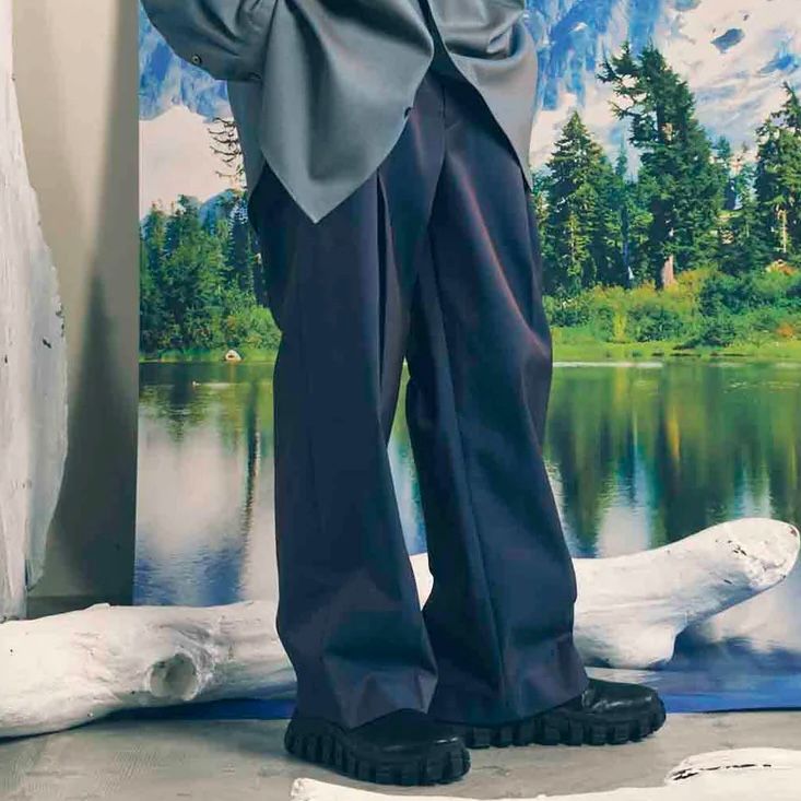 【残り一点】120/2/2 Suvin Cotton One Tuck Pants