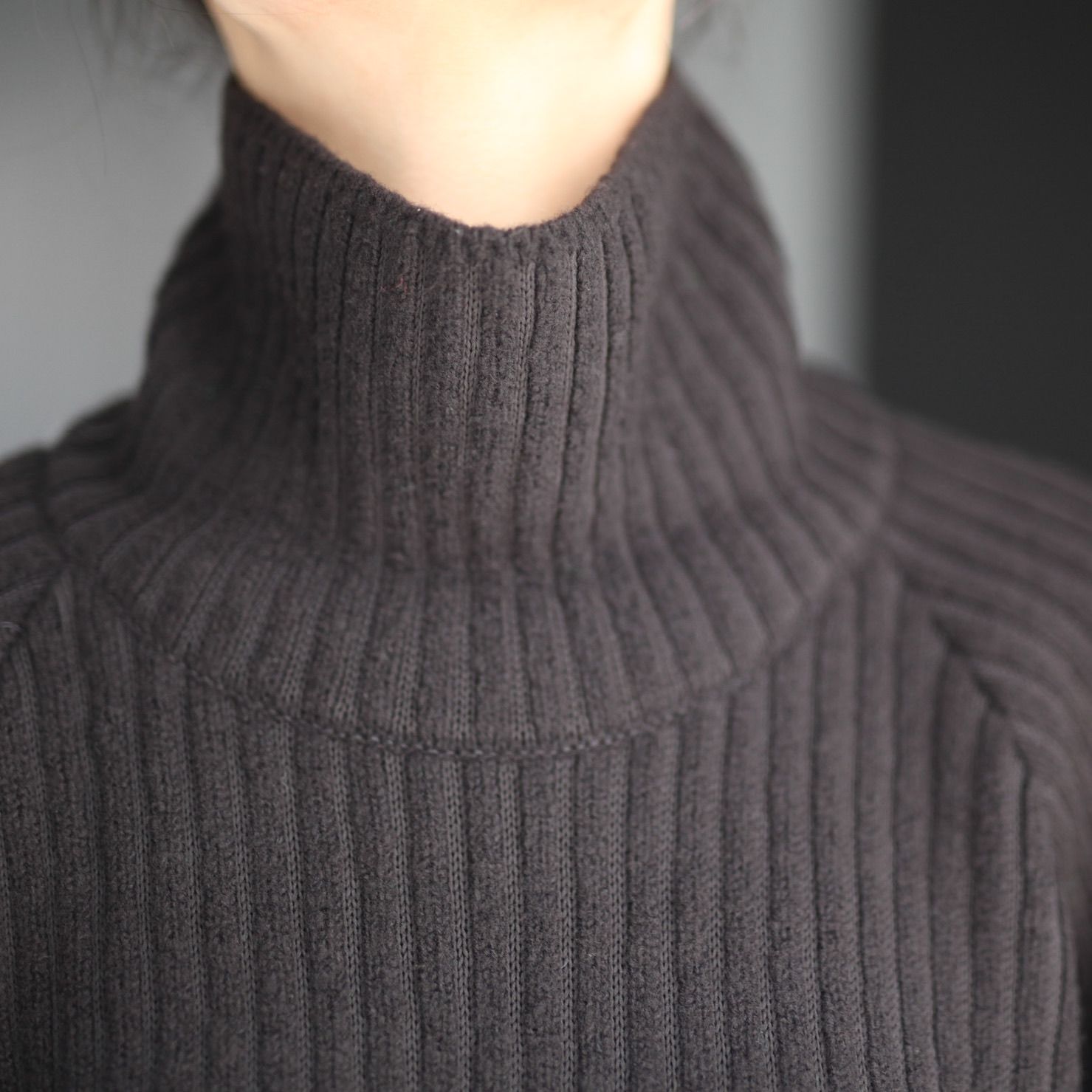 stein - 【残りわずか】Thick Wale Rib High Neck LS | ACRMTSM ONLINE