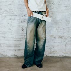 【残りわずか】3D Twisted Wide Leg Jeans