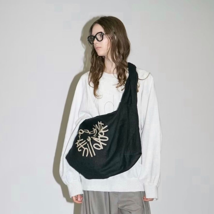 【残り一点】セミウェットリネンショルダーバッグ