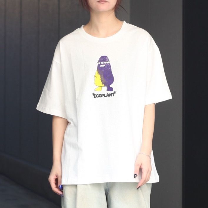【残り一点】Egg Plant Half Sleeve T-shirt