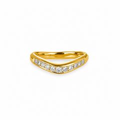 【お取り寄せ注文可能】Longtemps Ring M W / Half Dia(K18 YELLOW GOLD)