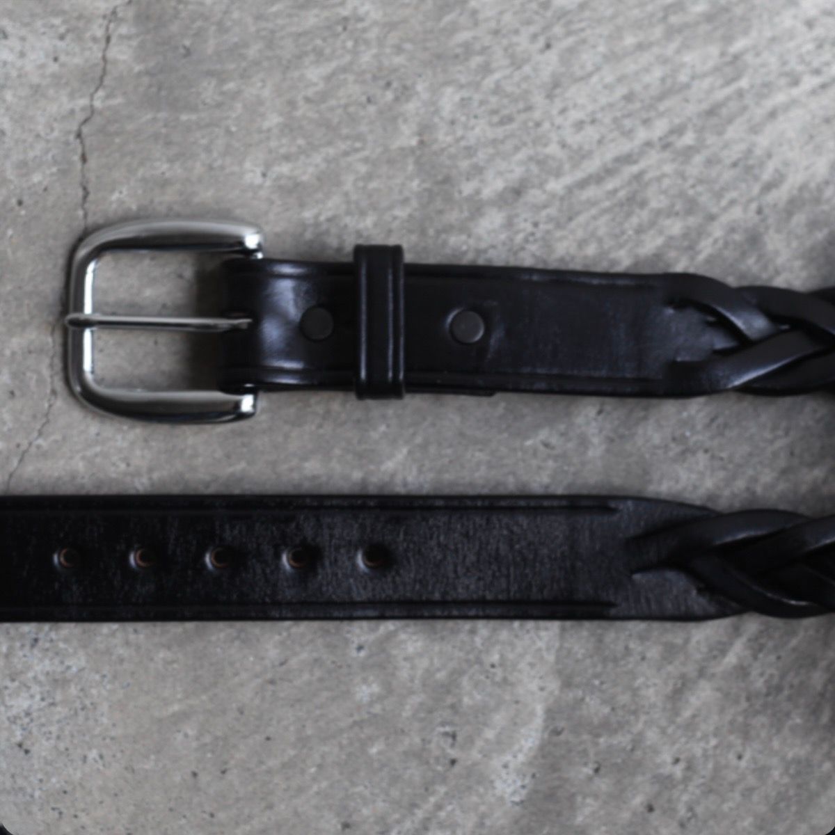 【残り一点】1/4 Braided Belt(BLACK)