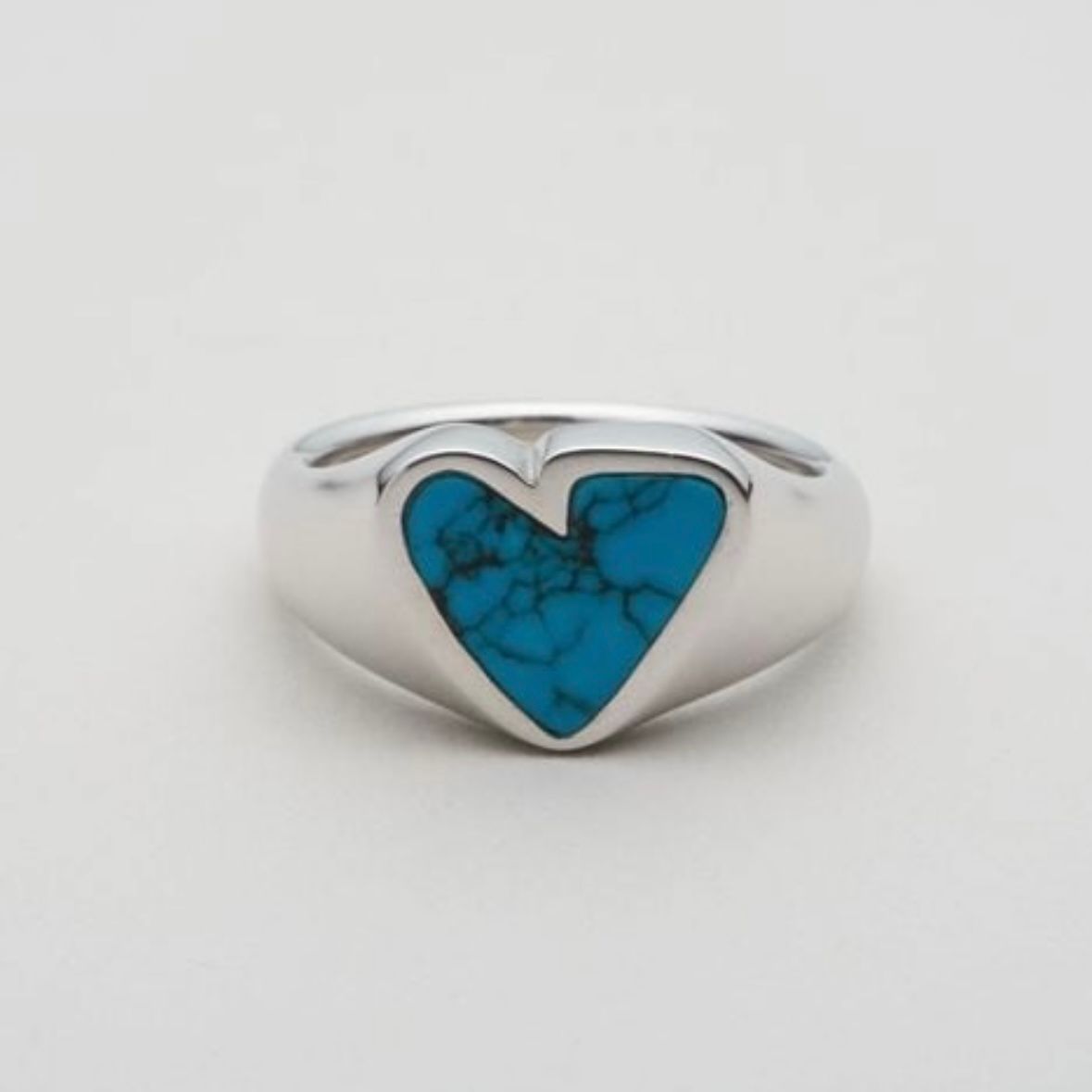 【お取り寄せ注文可能】Heart Stone Ring(TURQUOISE×SILVER)