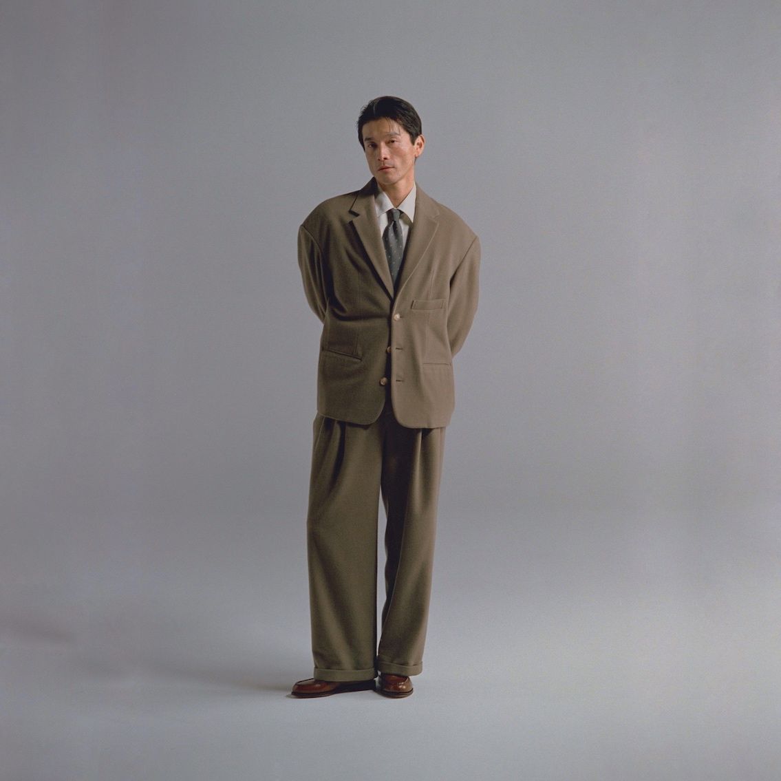 【残り一点】Round Big Shoulder Wool Cashmere Jacket