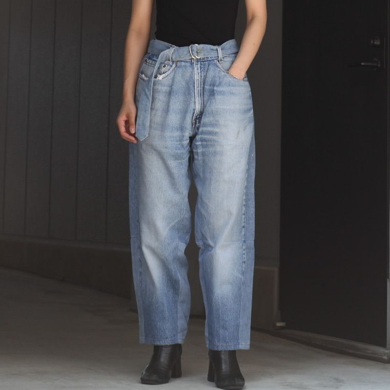 SEEALL - 【残り一点】Reconstructed Belted Baggy Denim_2(M