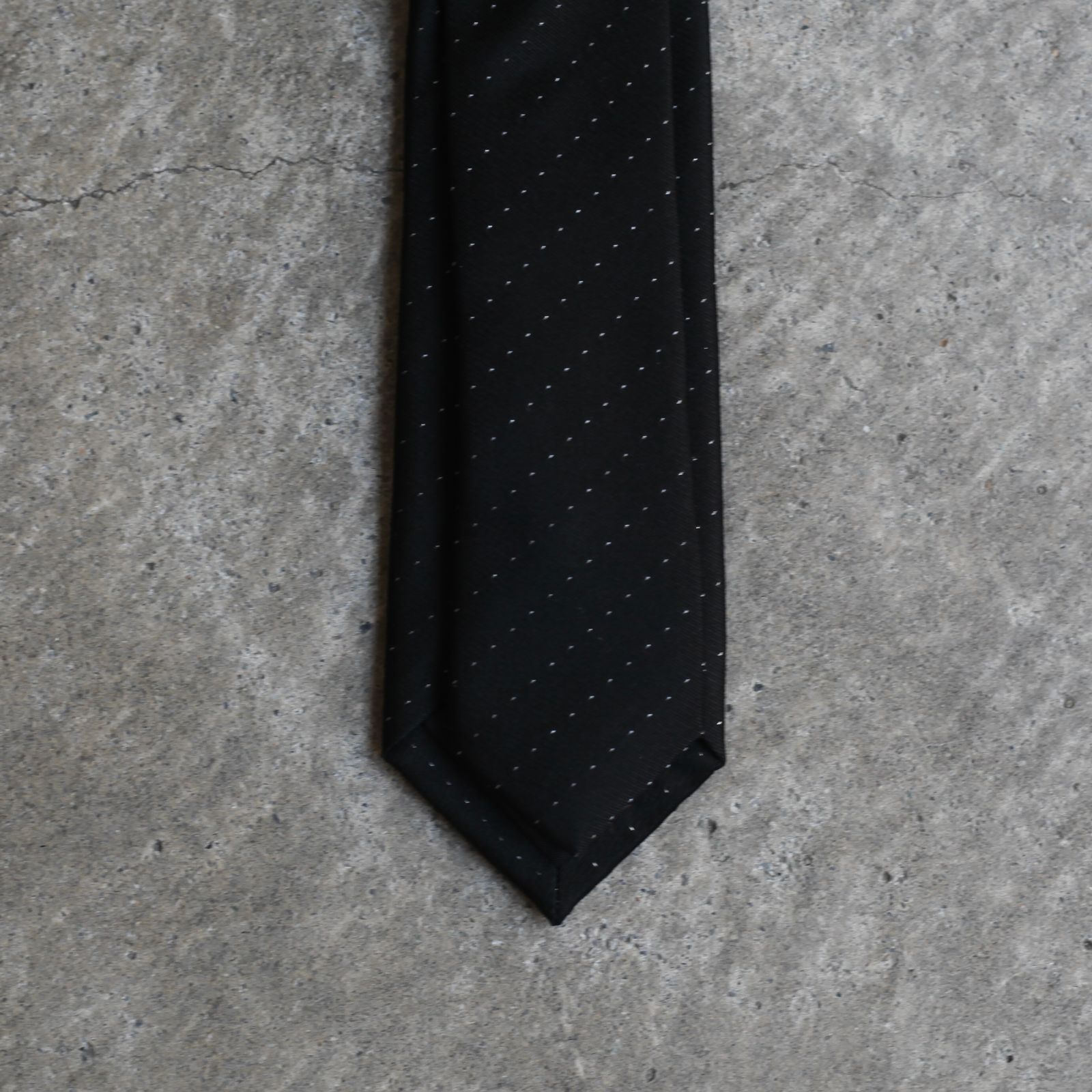 【残り一点】Striped Silk Tie(BLACK)