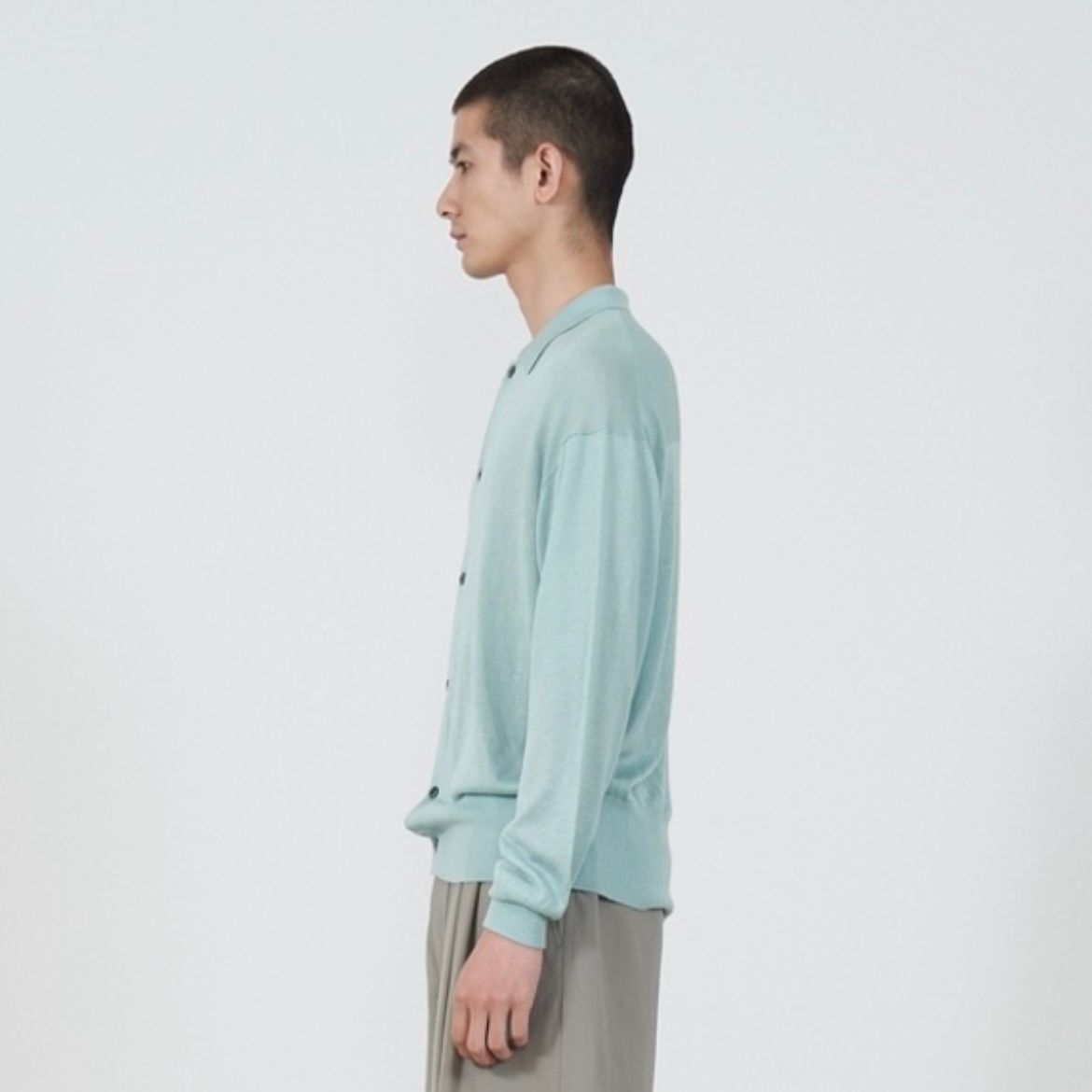 【残り一点】Silk Cashmere Sheer Shirt Cardigan
