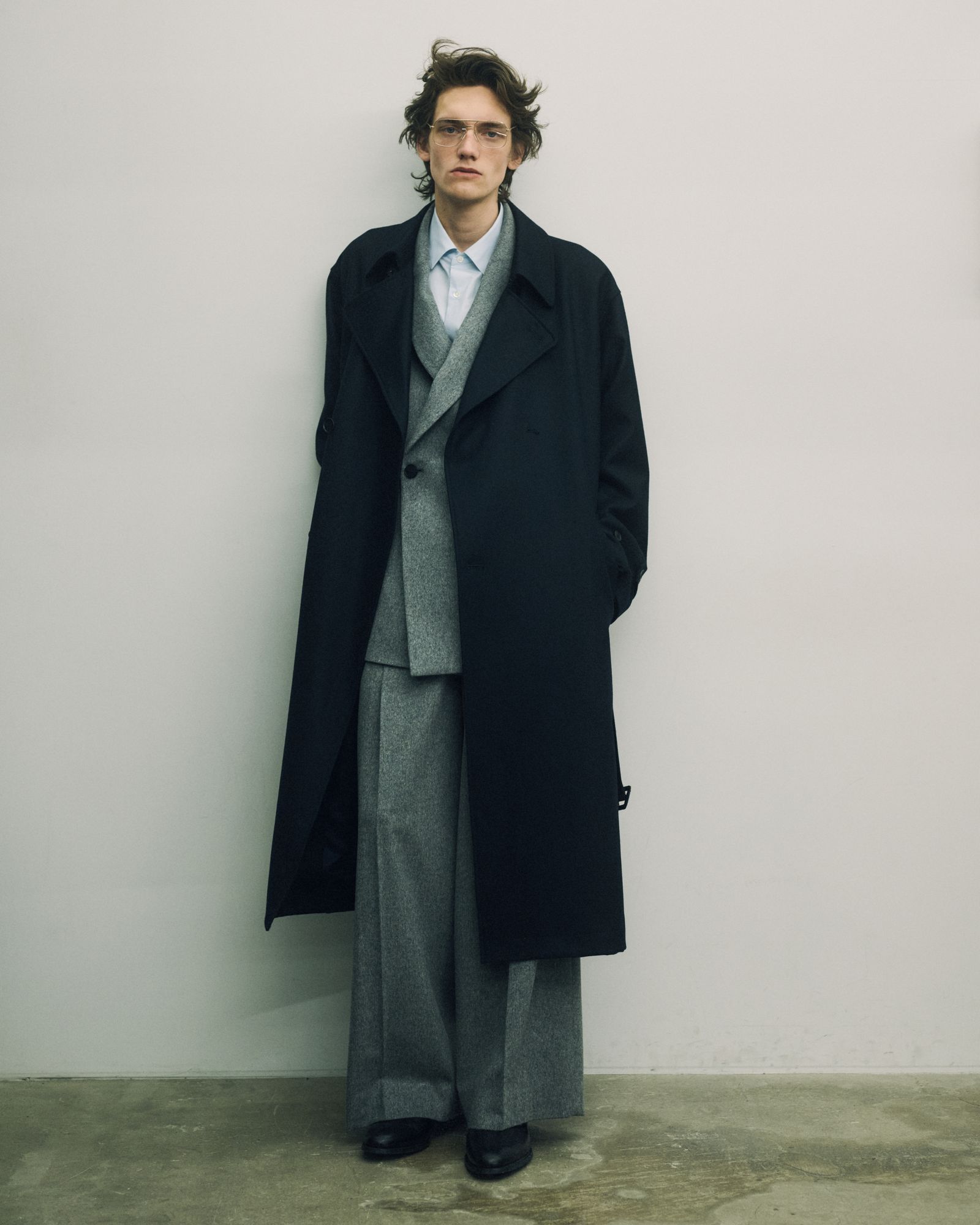 ssstein - 【残りわずか】Wool Flannel Oversized Double Breasted