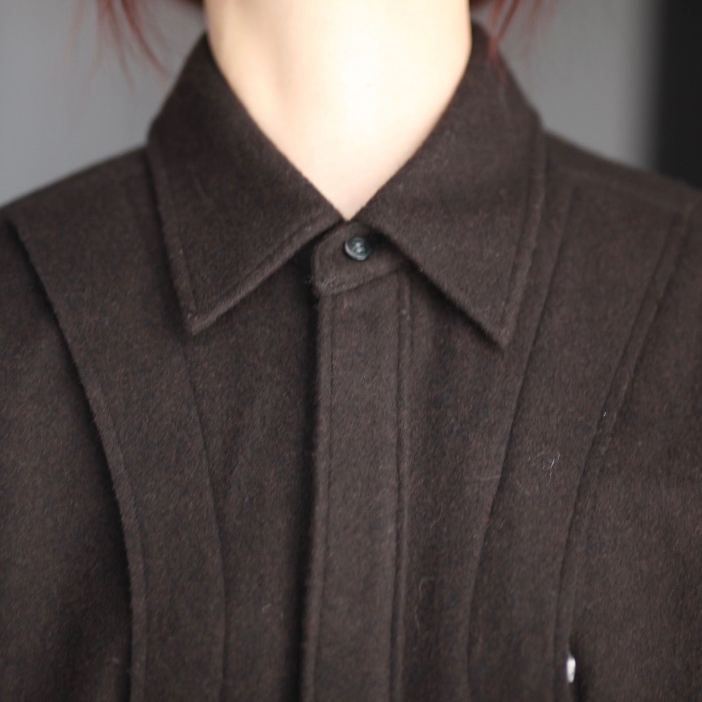 【残り一点】Wool Fly Front Long Sleeve Shirt
