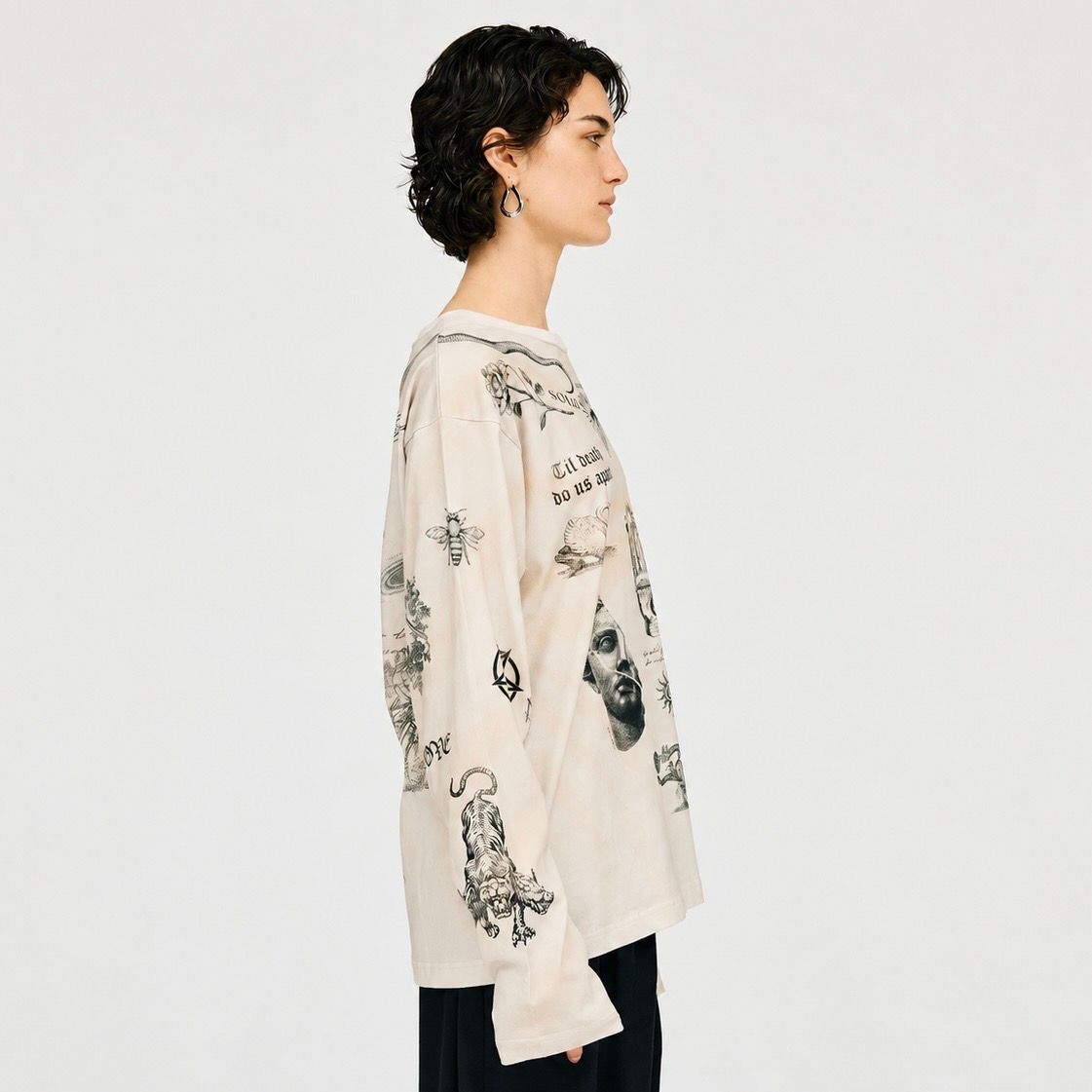 【残り一点】Tatoo Printed Long Sleeve Tee