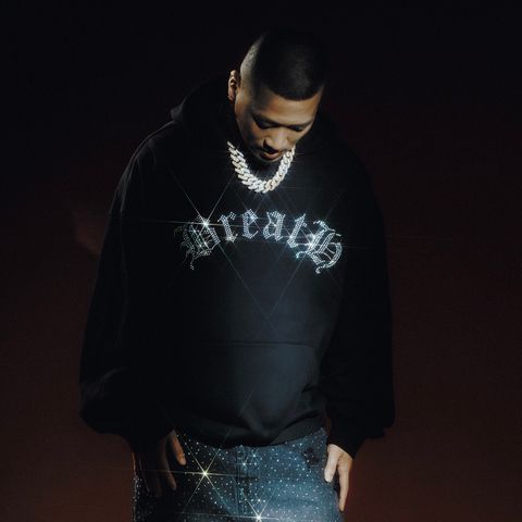 【残り一点】Old English Logo Rhinestone Hoodie