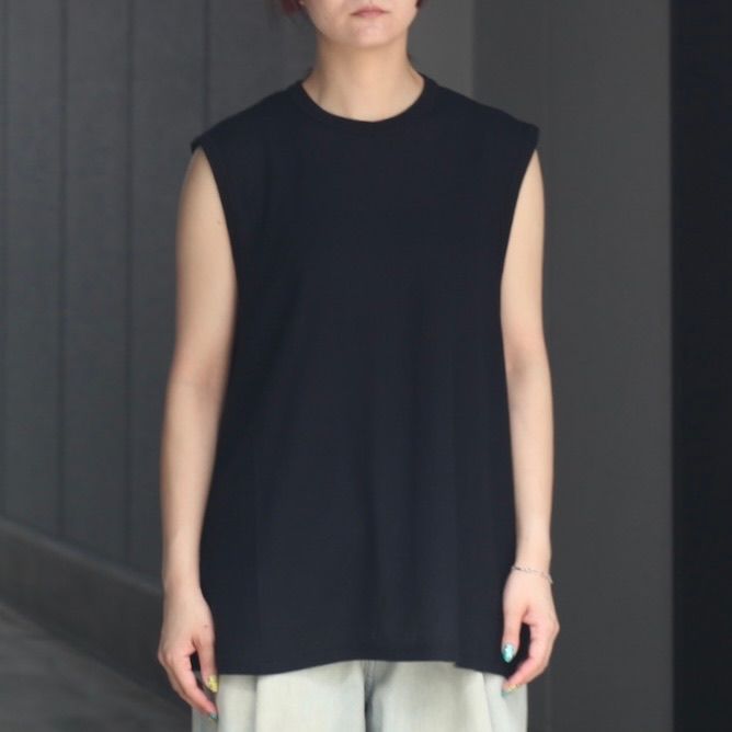 【残りわずか】Fine Wool Oversized No Sleeve Tee
