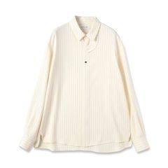 【残り一点】Double Satin Stripe Chin Tab Shirt