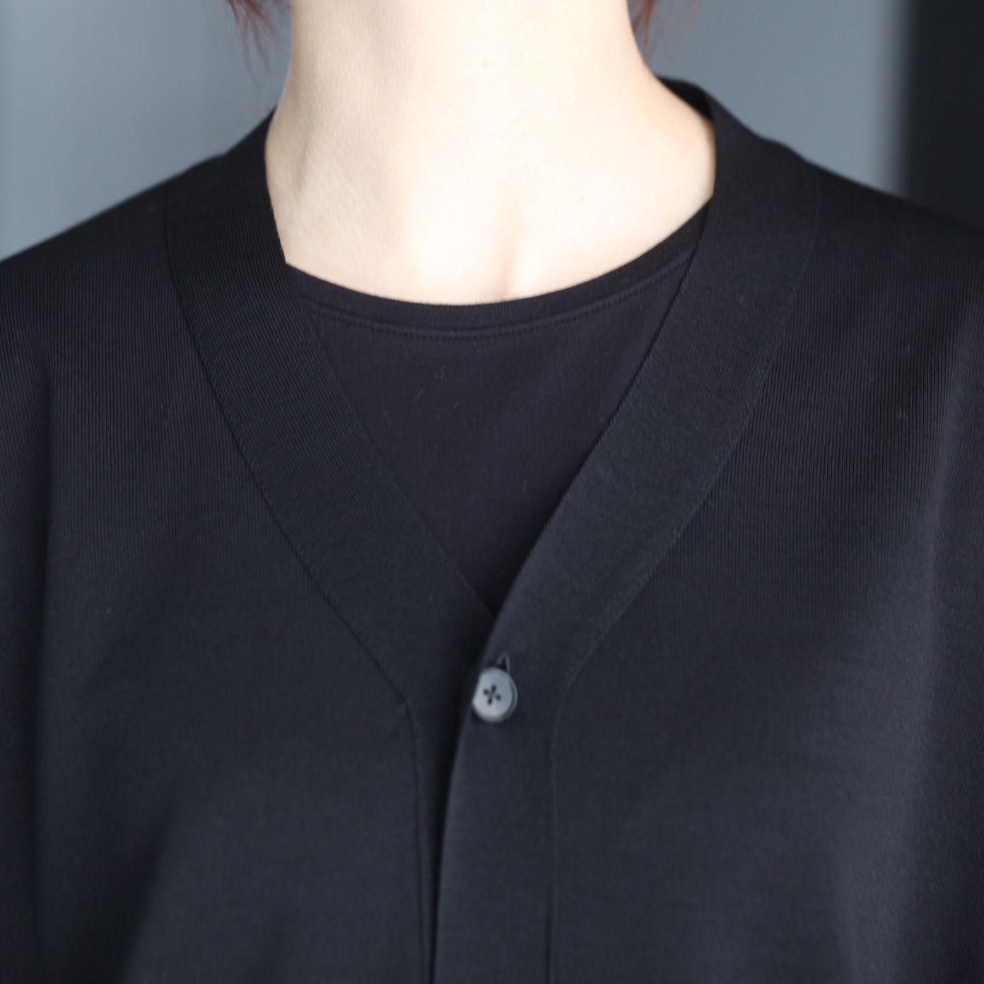 【残り一点】Wool Silk Knit Tucked Cardigan