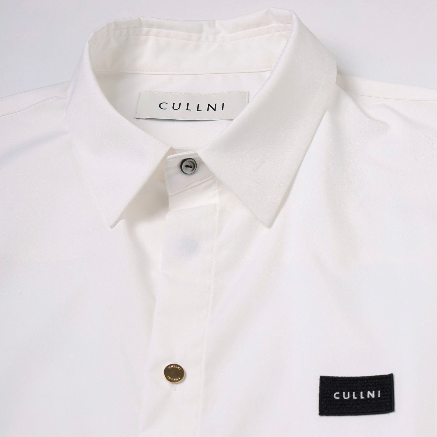 【残り一点】High Count Broadcloth Embroidery Patch Shirt