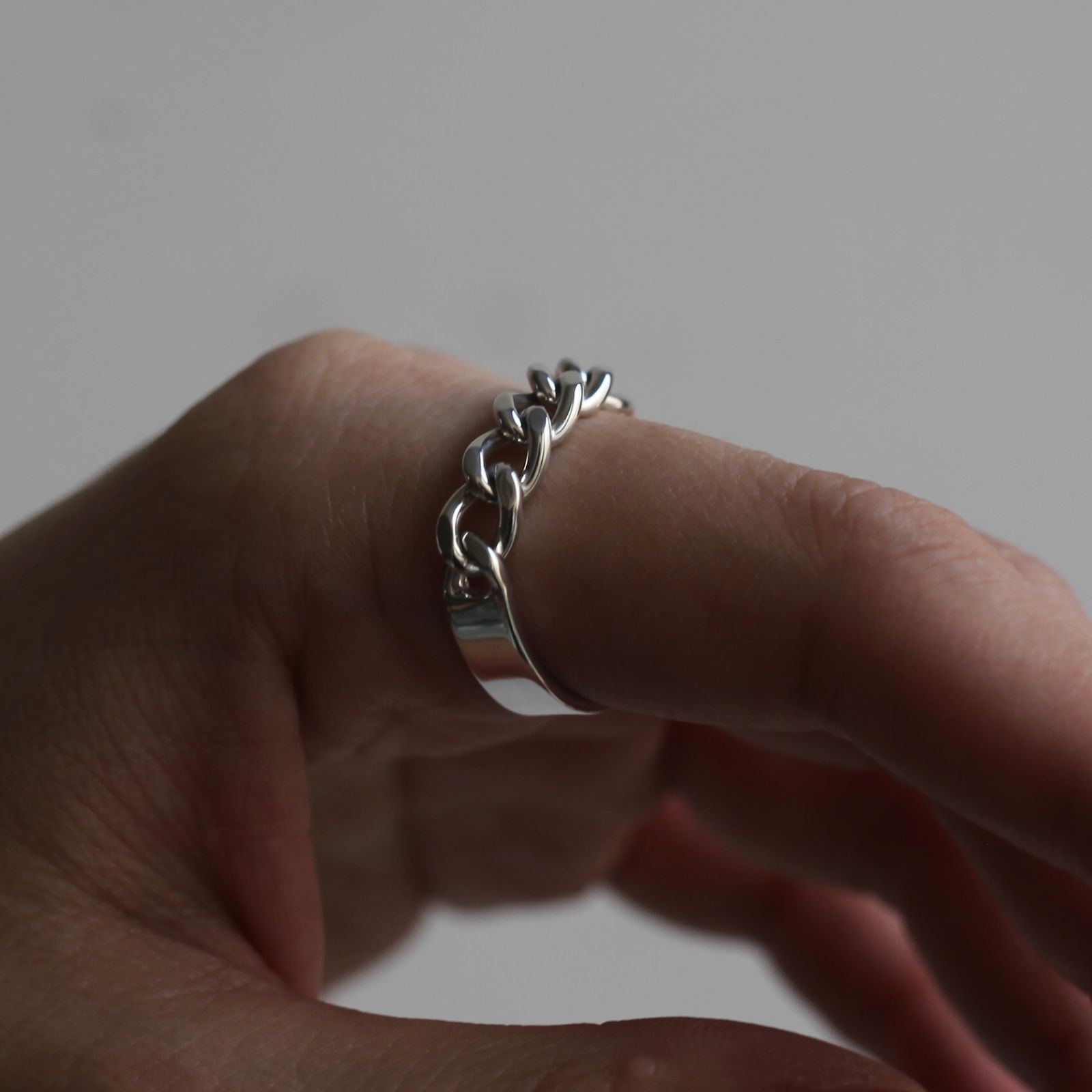 【残り一点】Curb Chain Narrow ID Ring(5.5mm)