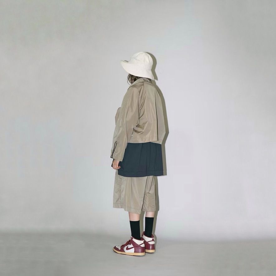 【残り一点】ナイロンタフタショートジップブルゾン