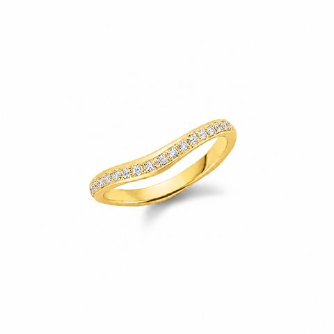 【お取り寄せ注文可能】Longtemps Ring S W / Half Dia(K18 YELLOW GOLD)