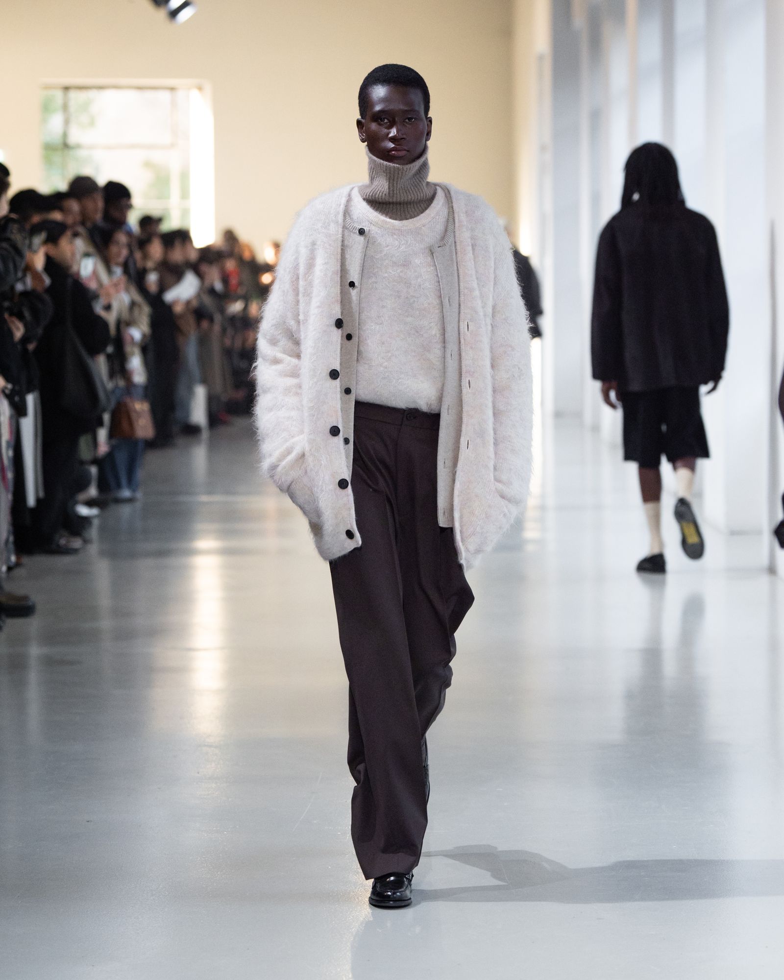 ssstein - 【残り一点】Extra Fine Wool Knit Crew Neck Cardigan