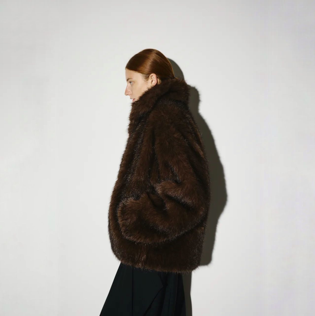 【残り一点】High Collar Faux Fur Jacket