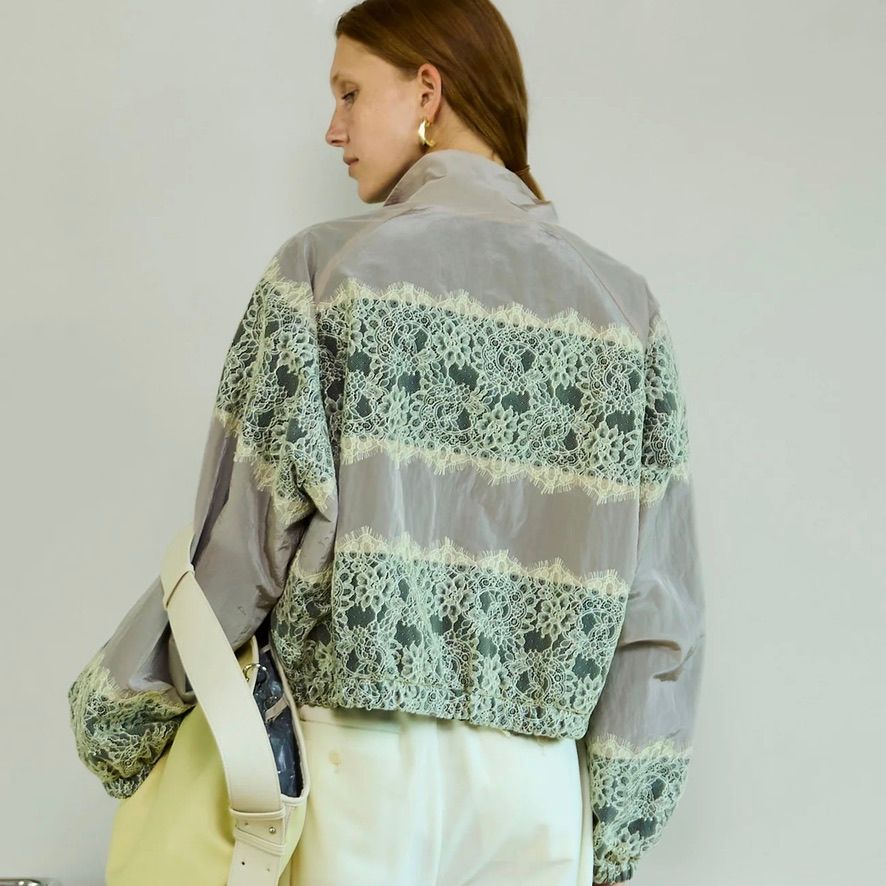 【残り一点】リバーシブルレースブルゾン