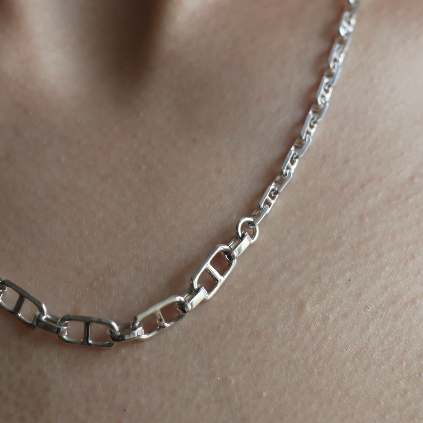【残り一点】Center Anchor Chain Necklace(SILVER)