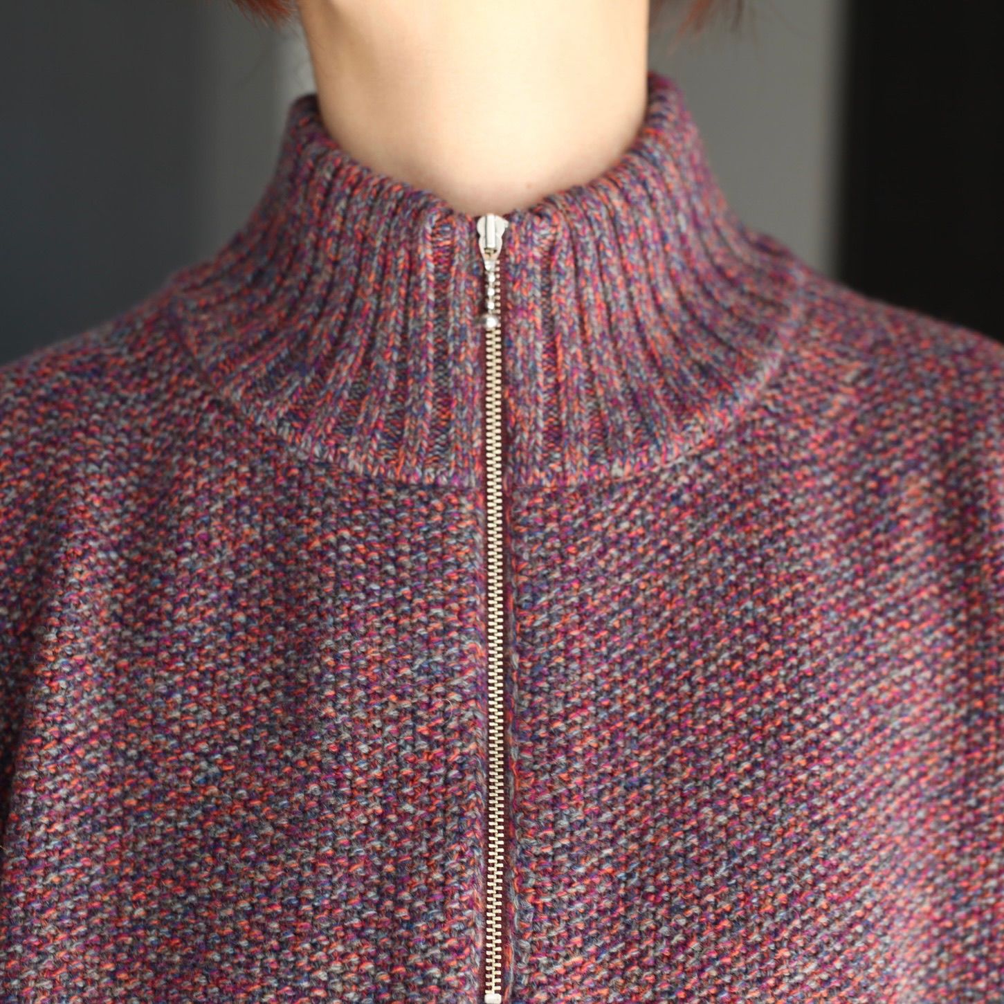 【残り一点】Wool Kanoko Half Zip P/O