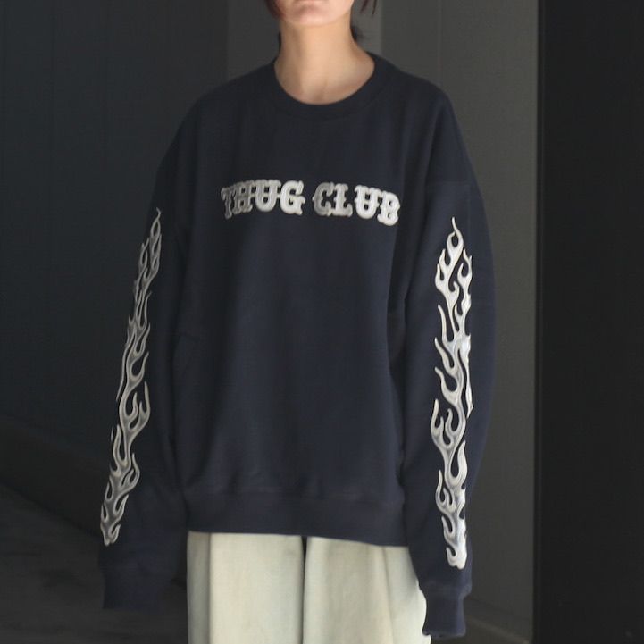 【残り一点】Leather Flame Sweatshirt