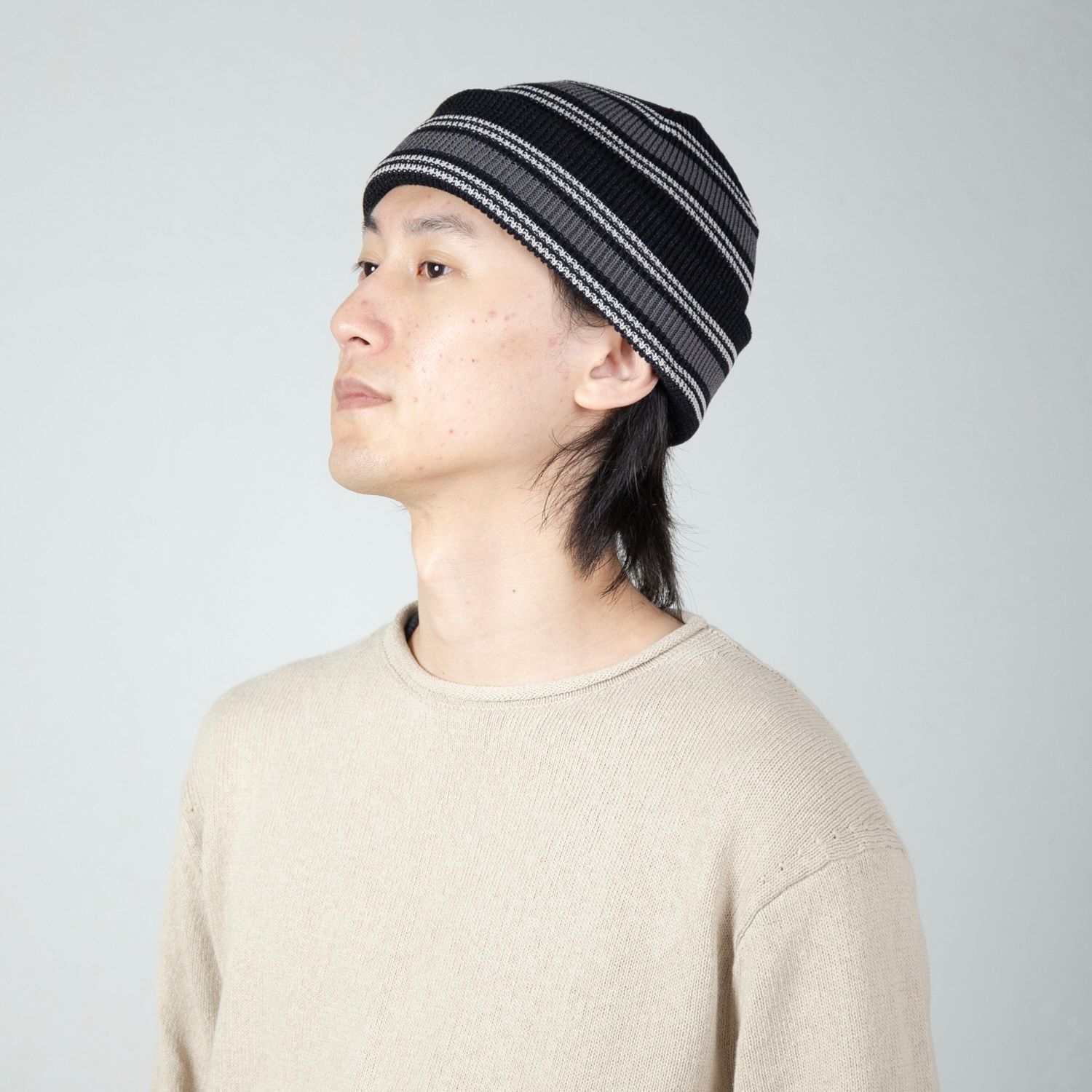 【残り一点】RV Border Short Beanie