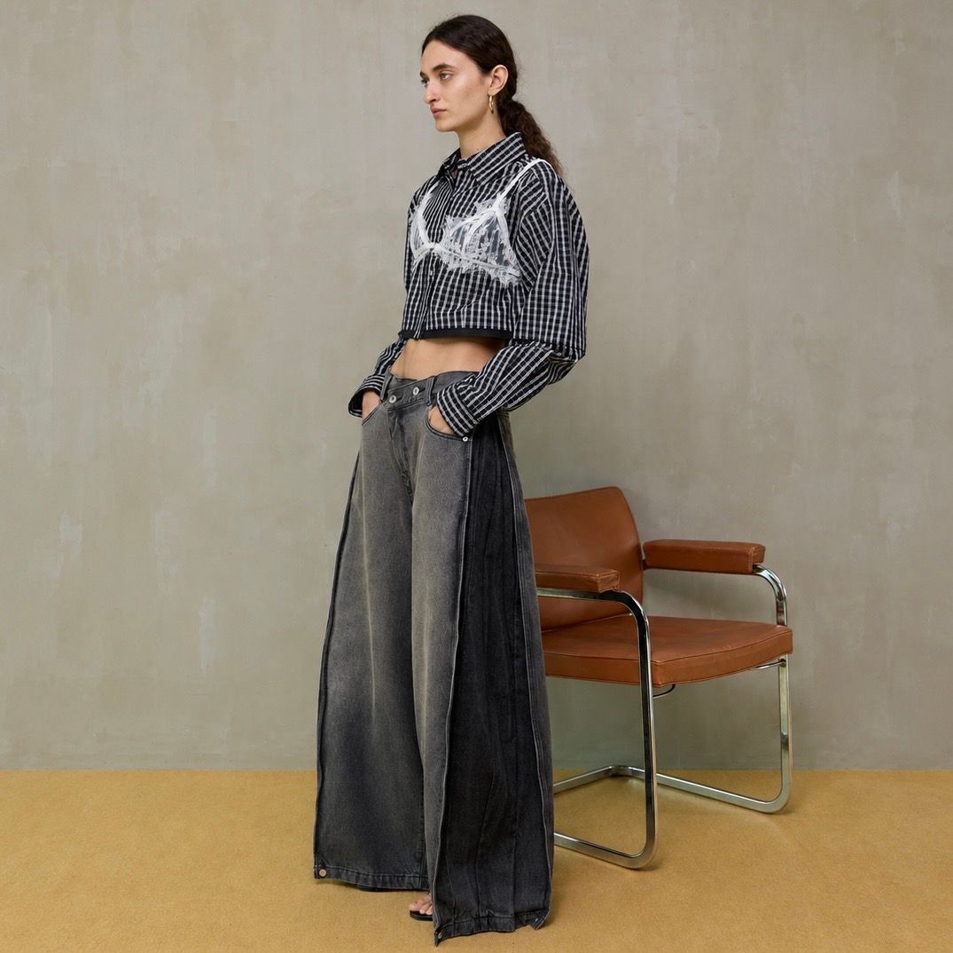 【残り一点】Side-Tuck Cocoon Denim Pants