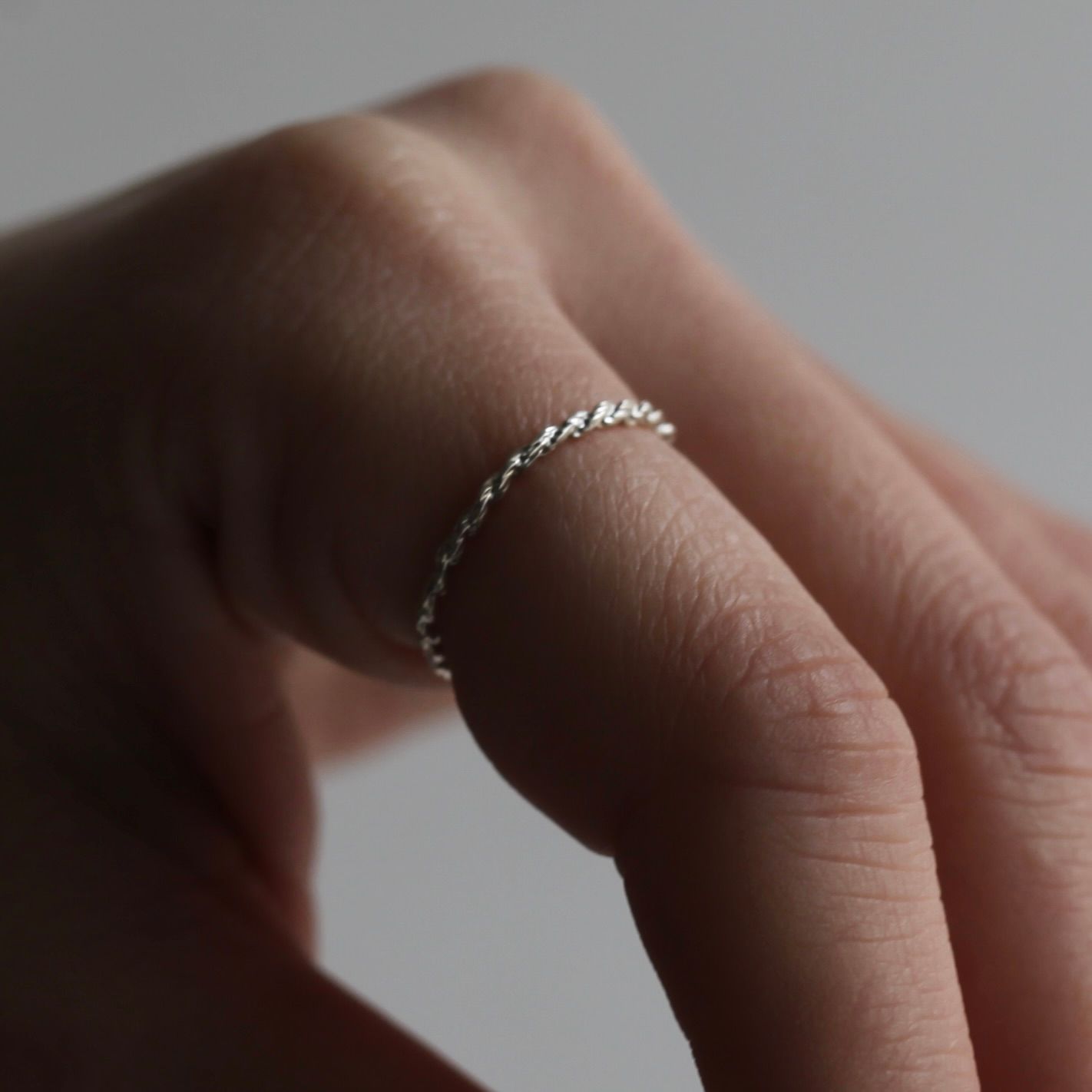【残り一点】Rope Chain Ring(1.6mm)