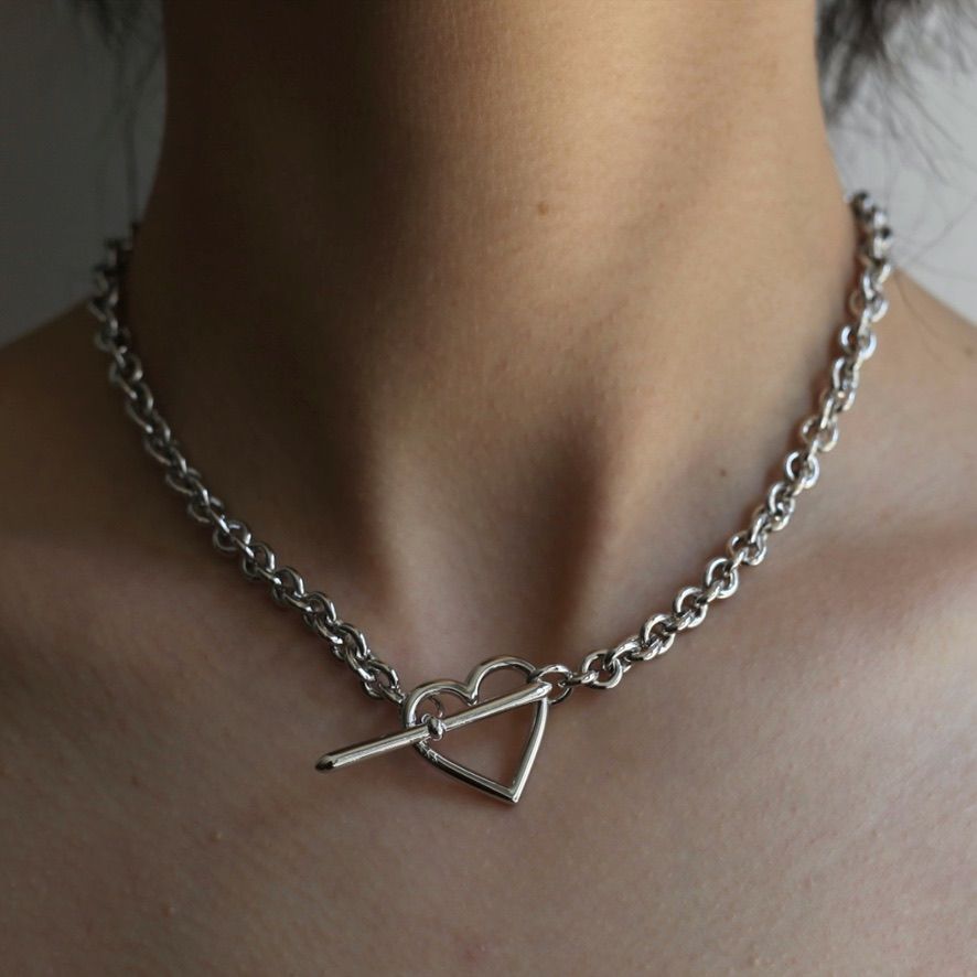 BASICKS - 【残りわずか】Heart Necklace_Small Link(SILVER) | ACRMTSM ONLINE STORE