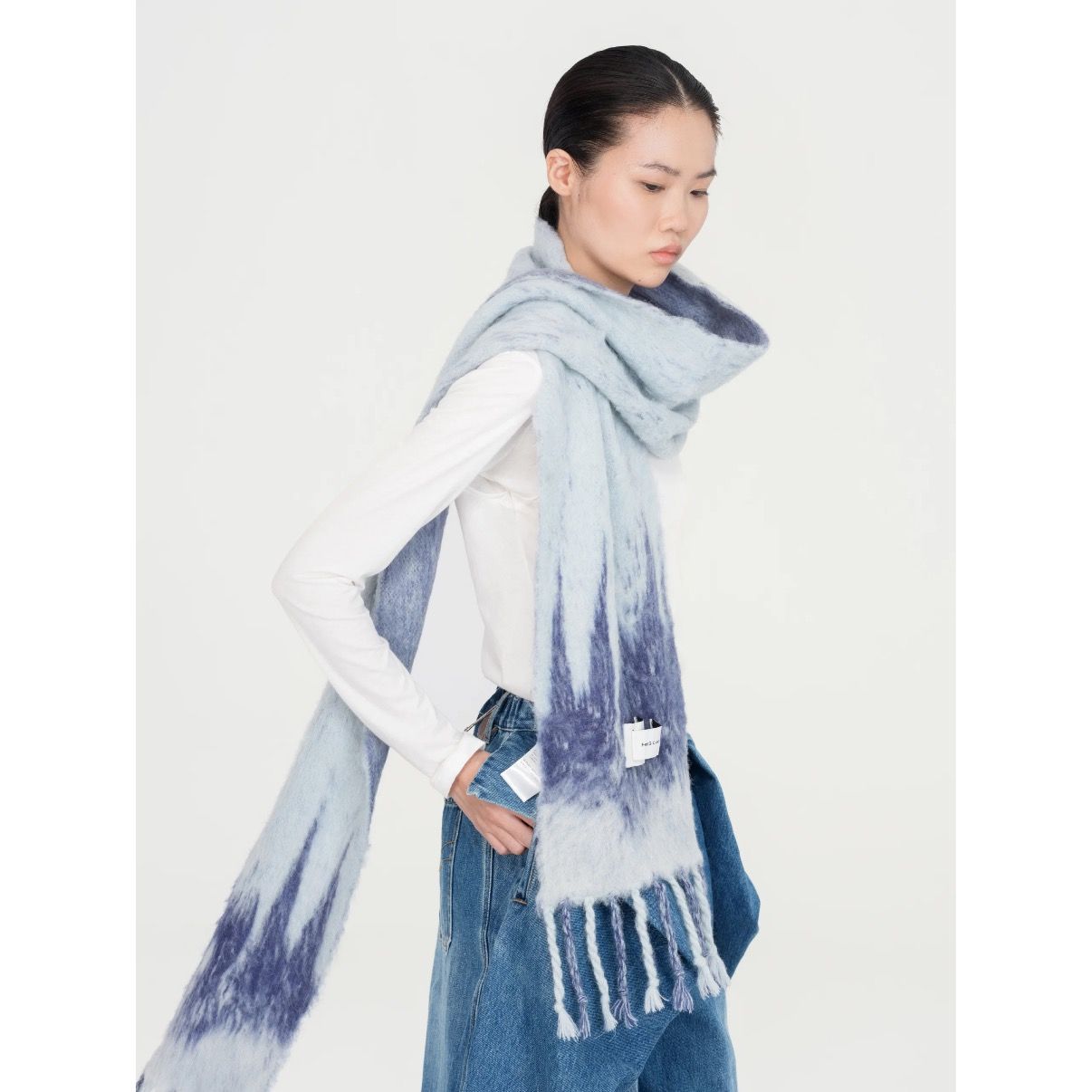 【残り一点】Gradient Jacquard Knit Scraf