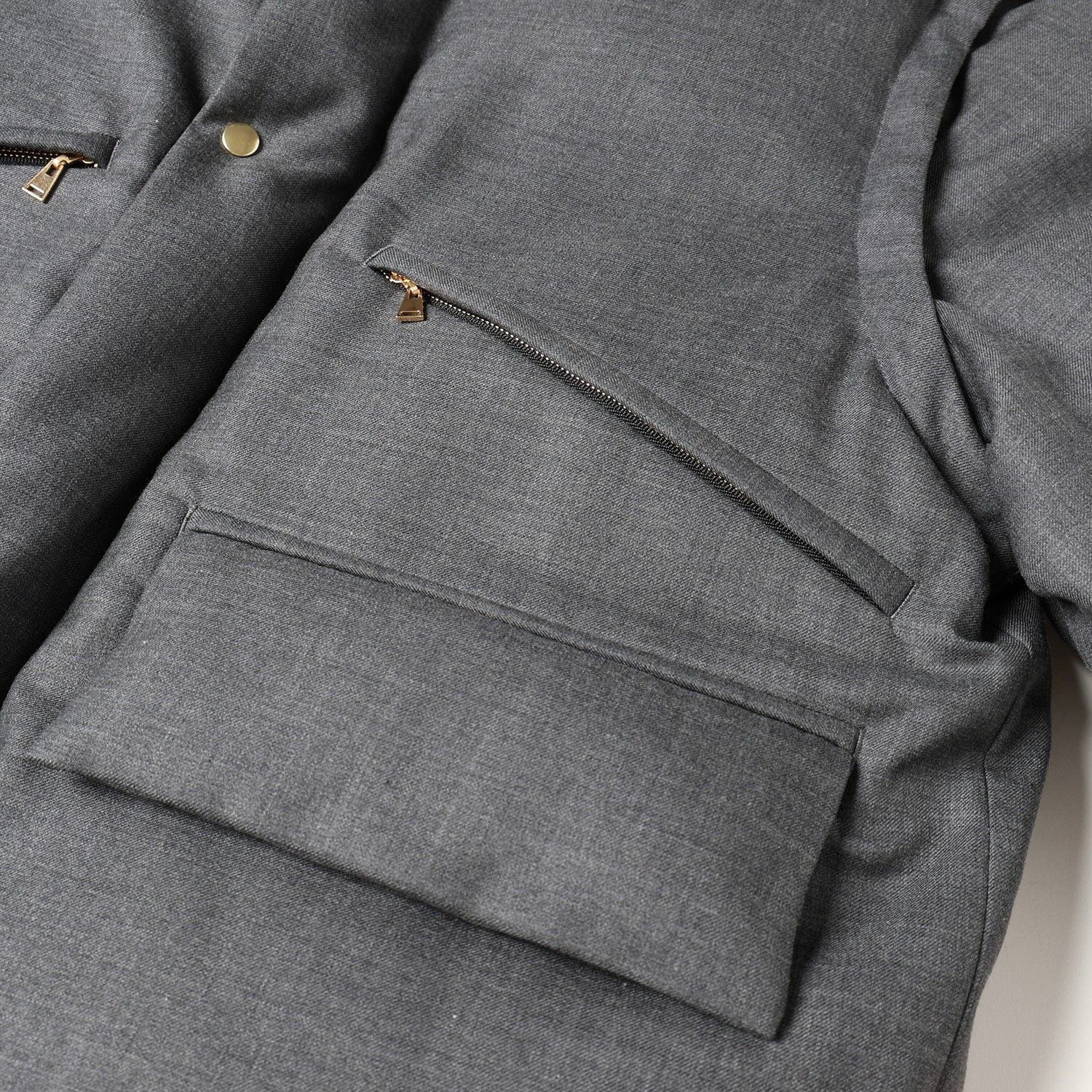 【残り一点】High Count Twill Removable Sleeves Down Jacket