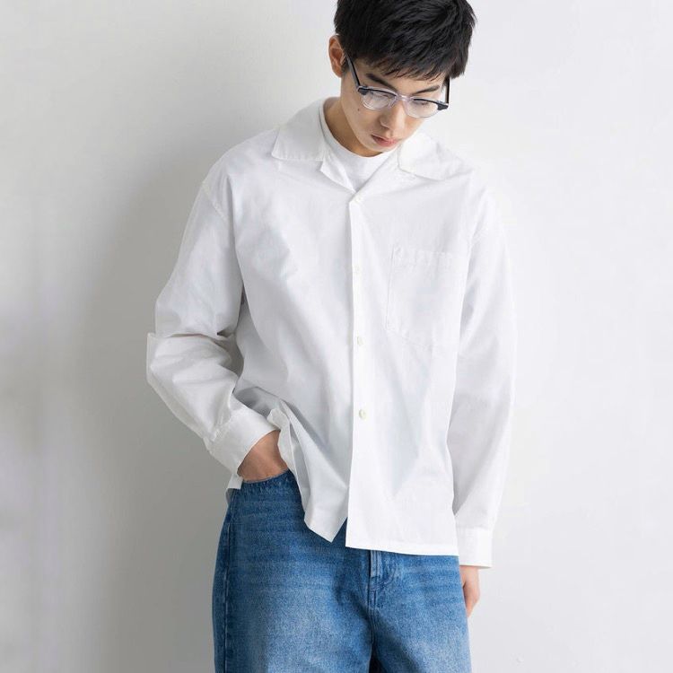 【残り一点】Thomas Mason Open Collar Shirt
