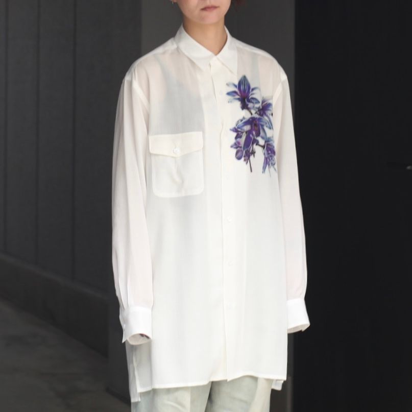 【美品】Diagram ツイードフリンジブルゾン ホワイト36 Y's for men - 【残り一点】フラワープリントB(青) | ACRMTSM
