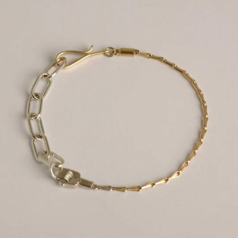 【お取り寄せ注文可能】Barly Corn & Oval Chain Bracelet