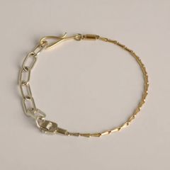 【お取り寄せ注文可能】Barly Corn & Oval Chain Bracelet