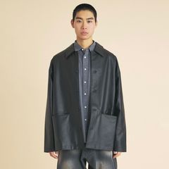【残り一点】Synthetic Leather Half Coat