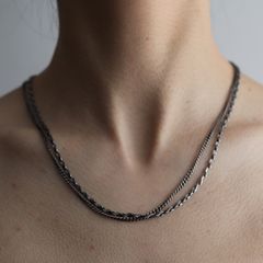 【残り一点】Combination Chain Neck Bracelet(SILVER)