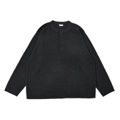 【残り一点】Rib Pattern Henry Neck PO