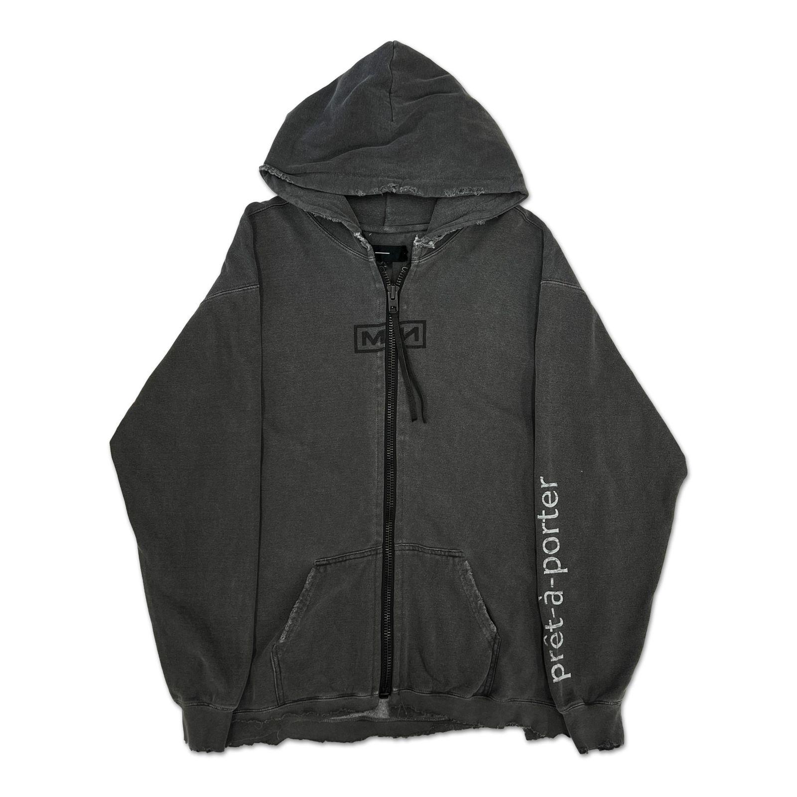 【残り一点】Bootleg Zip Up Hoodie With Damaged(BOX)