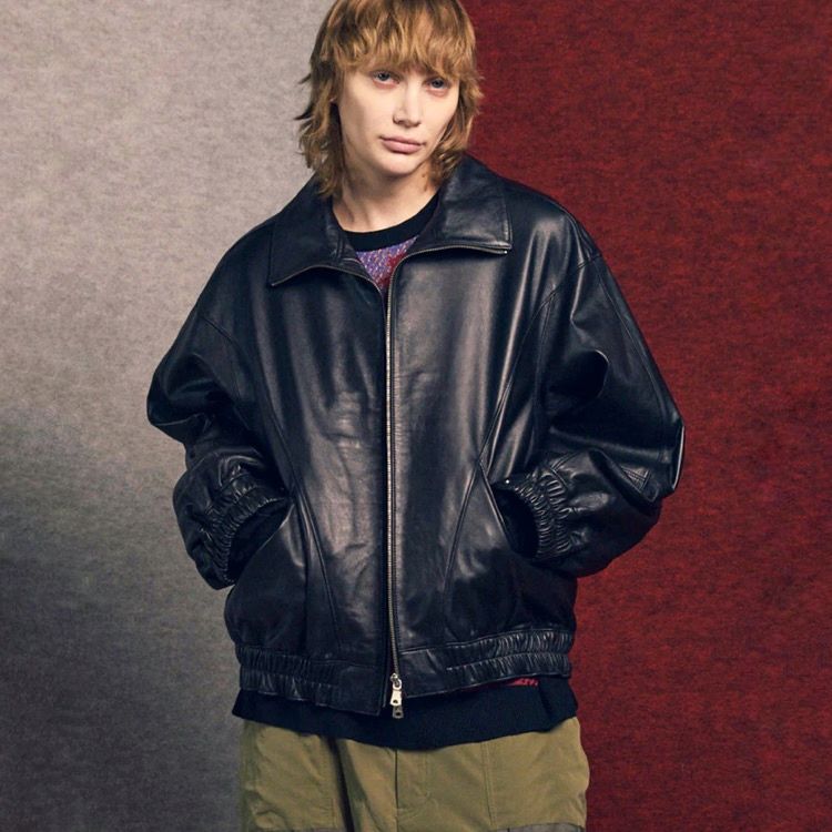 【残り一点】Sheep Leather Stand Collar Blouson