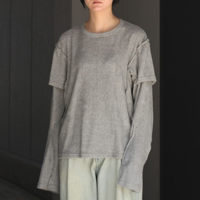 【残りわずか】Terry Double Layer Long Sleeve T-shirt
