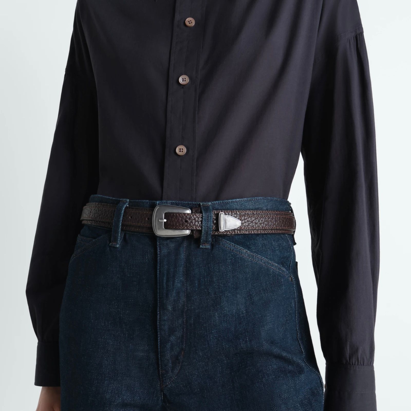 【残り一点】Minimal Western Belt(GRAINED COW LEATHER)